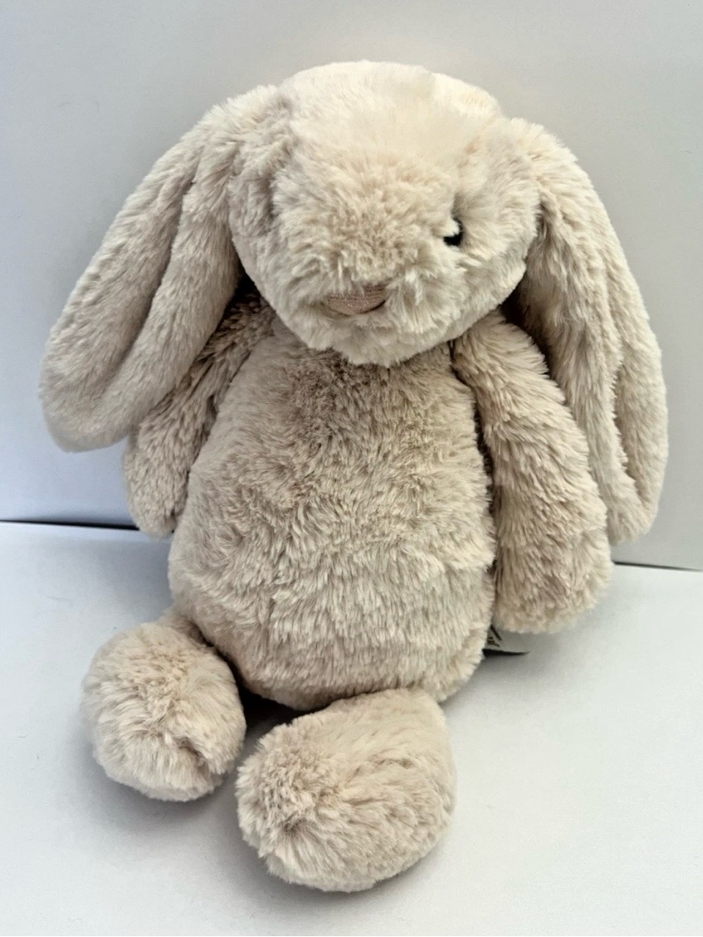 Jellycat London Bashful Bunny Plush Beige Rabbit 11” Medium Soft Toy Gold Tag